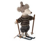 Presale - Winter mouse with ski set, Big brother | Grey Maileg Dolls Maileg Multi OS 