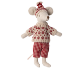 Presale - Winter mouse with ski set, Mum | Red Maileg Dolls Maileg 