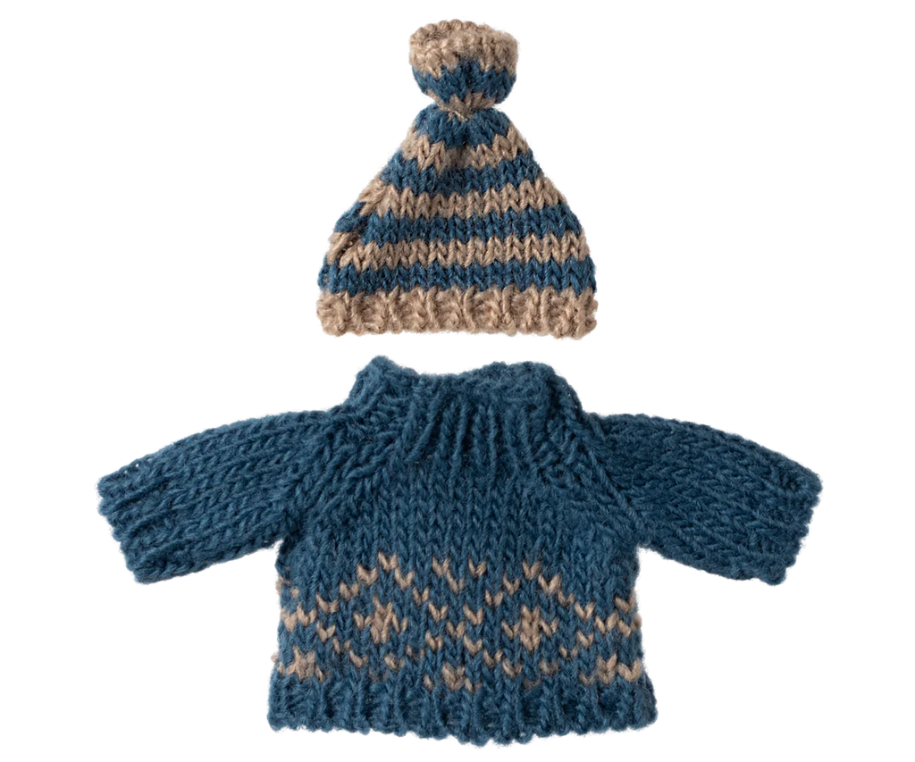 Presale - Knitted sweater and hat, Dad mouse Maileg Clothes & Accessories Maileg Multi OS 