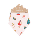 Bandana Bib - Sugar Plum Fairy Christmas Cookie Pink 178 Angel Dear 