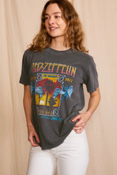 Led Zeppelin Inglewood Sunkissed Gray Tee Graphic T's People of Leisure 