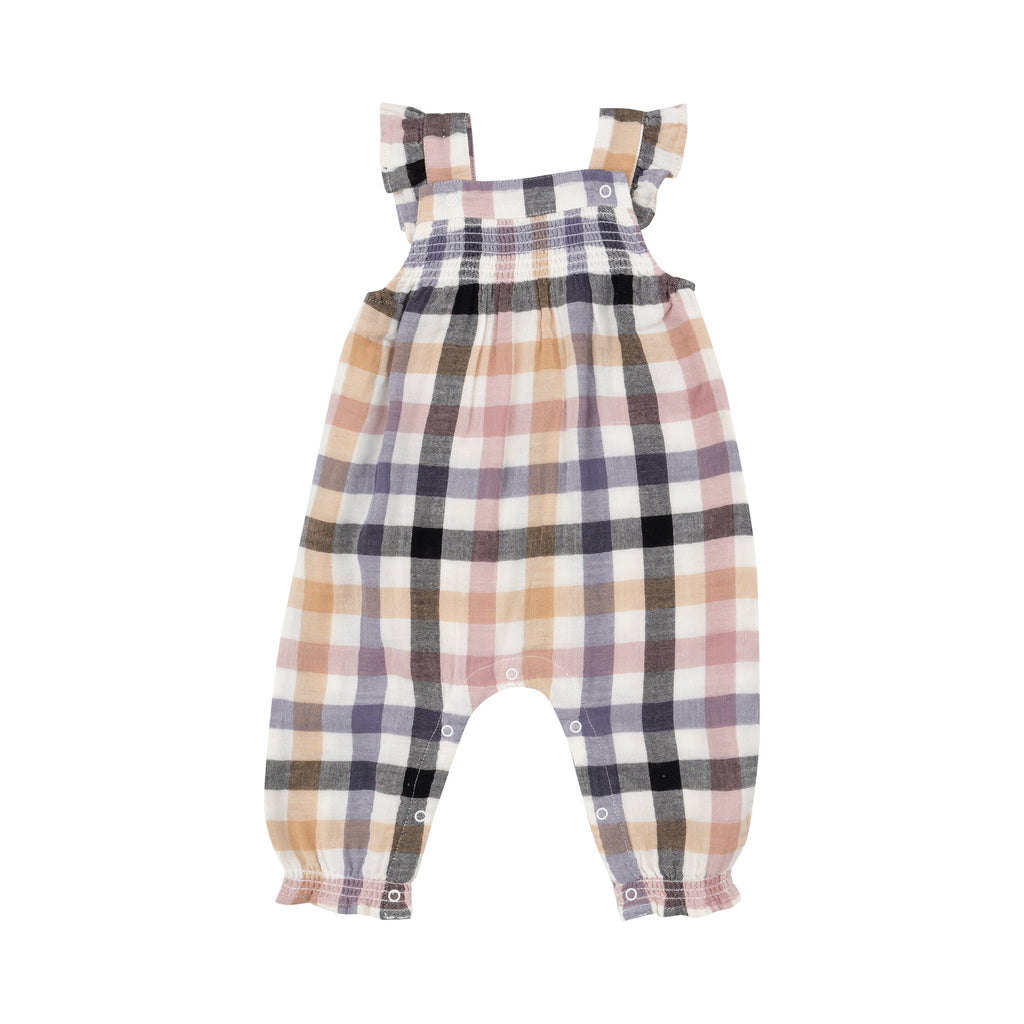 Smocked Overall - Harvest Plaid 181 Angel Dear 