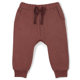 Organic Fleece Jogger Pants - Plum Jogger Pants Makemake Organics 