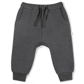 Organic Fleece Jogger Pants - Slate Jogger Pants Makemake Organics 