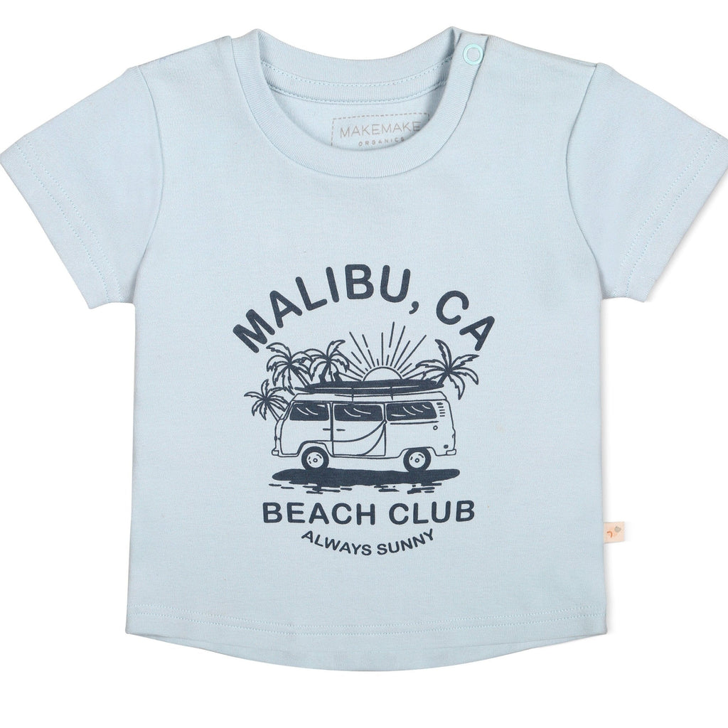 Organic Kids T-Shirts | Malibu Beach Club Tops & Tees Makemake Organics 