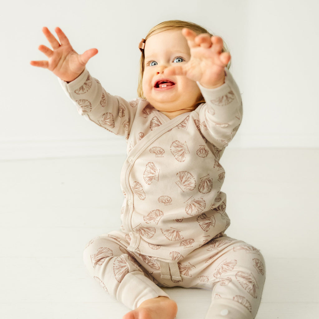 Organic Baby Top & Pants Set | Seashells Sets Makemake Organics 