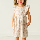 Organic Baby Flutter Dress | Seashells Dresses Makemake Organics 