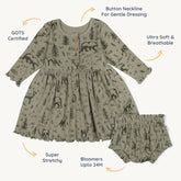 Organic Twirl Dress - Forest Folk Twirl Dress Makemake Organics 