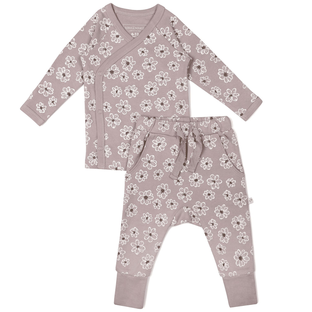 Organic Baby Top & Pants Set | Daisies Sets Makemake Organics 