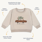 Organic Fleece Sweatshirt - Tis The Season Sweatshirt Makemake Organics 