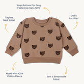 Organic Fleece Sweatshirt | Wild Bear Tops & Tees Makemake Organics 