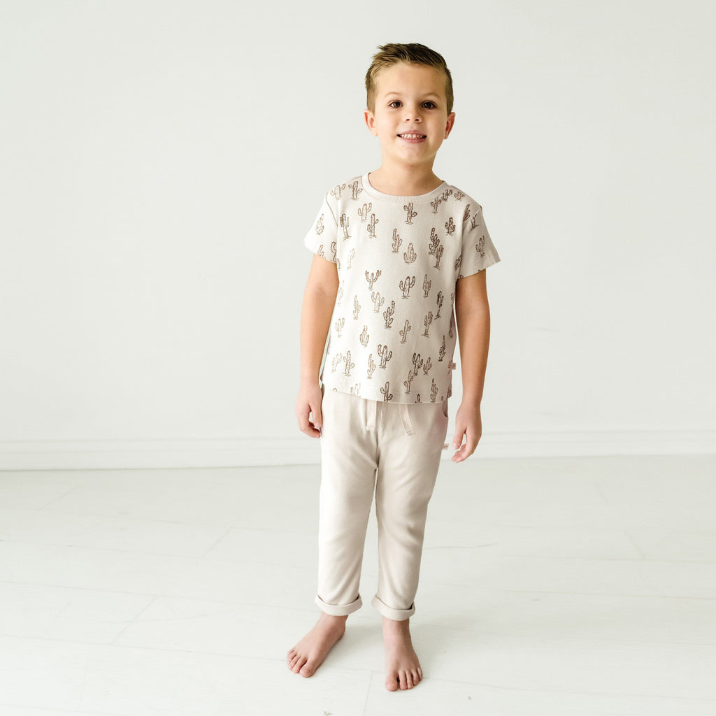 Organic Toddler T-shirt & Pant Set | Cactus Sets Makemake Organics 