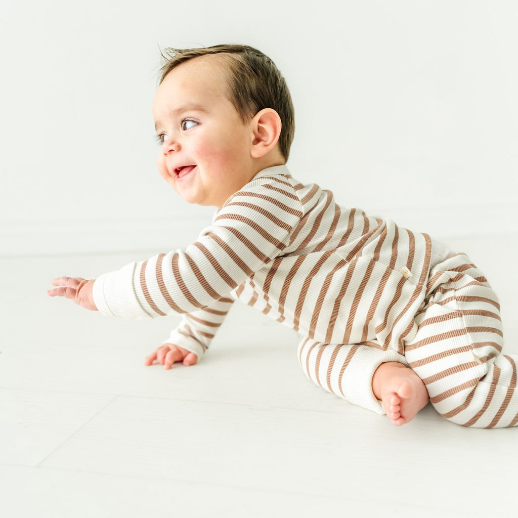 Organic Baby Top & Pants Set | Stripes Sets Makemake Organics 