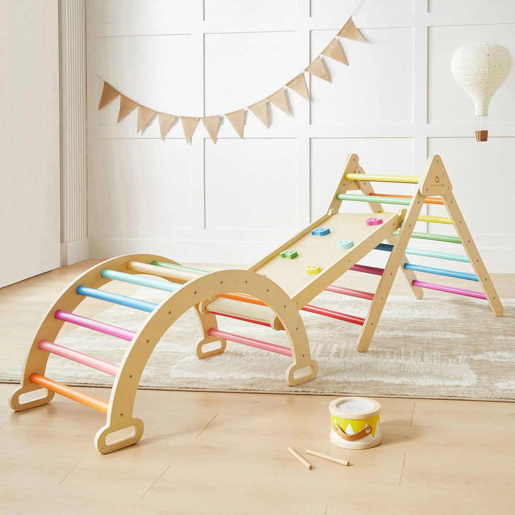 Tiny Land® 7-in-1 Rainbow Climbing Set climbing set Tiny Land 