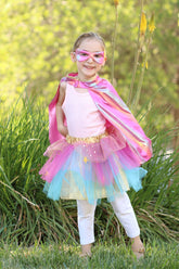 Super-duper Tutu/Cape/Mask, Pink & Gold Costumes Great Pretenders USA 