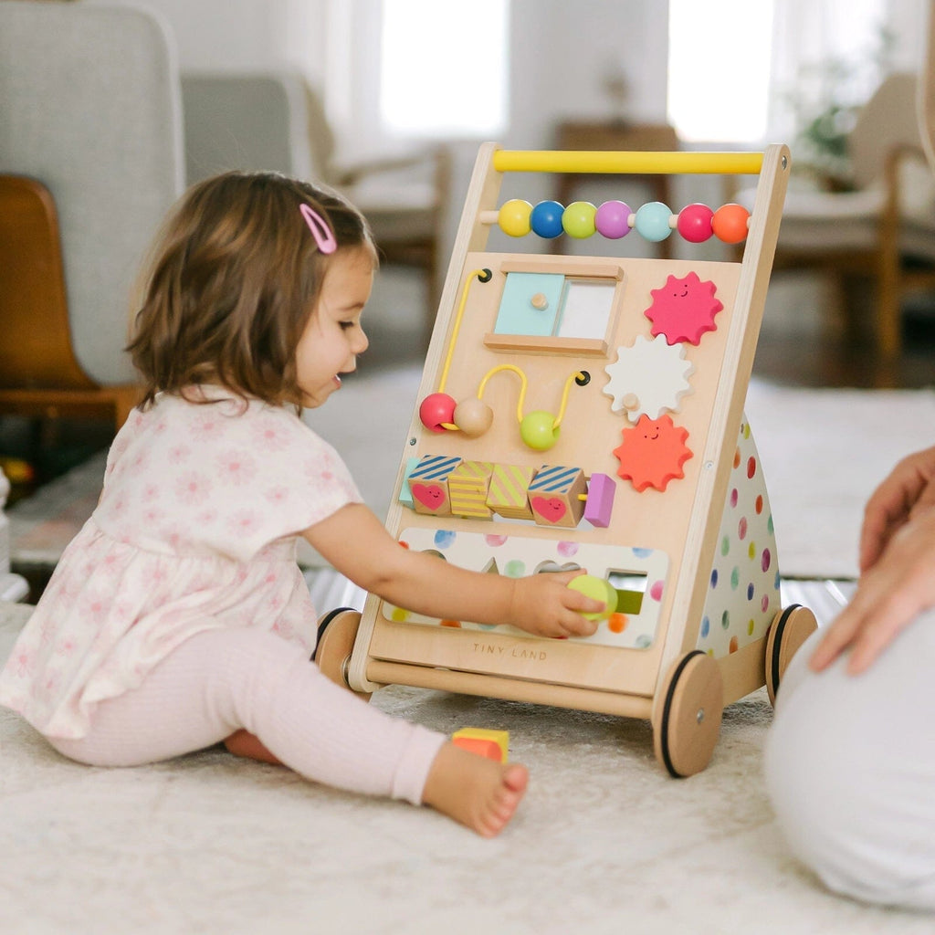 Tiny Land® Premium Natural Wooden Activity Walker baby walker Tiny Land 