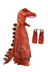 Red & Black Grandasaurus T-Rex Cape with Claws Costumes Great Pretenders USA 