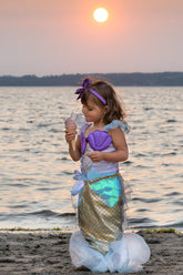 Mermaid Dress & Headband Costumes Great Pretenders USA Blue/Lilac Size 5-6 