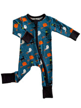 2-Way Convertible Zip Romper | Broomstick Friends Midnight Onesies SpearmintLOVE 