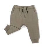 Organic Fleece Jogger Pants | Olive Bottoms Makemake Organics 