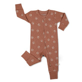 Organic 2-Way Zip Romper - Peace Zippered Romper Makemake Organics 