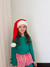 Christmas Elf Pajama Costume with Candy Cane bloomer Costumes Band of the Wild 