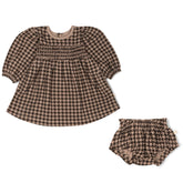 Organic Smocked Dress | Houndstooth Dresses Makemake Organics 