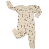 Organic Button Romper | Bunny Hop Onesies Makemake Organics 