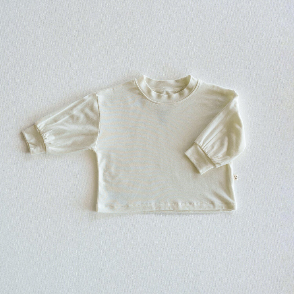 Oversized Bamboo Longsleeve Baby & Toddler shopatlasgrey Milk NB 