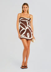 Leilani Mini Dress | Coconut Script Dresses Ser.O.Ya 