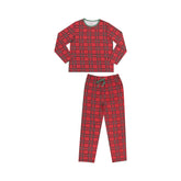 Adult L/S Loungewear Set W/ Pockets - Vintage Holiday Plaid 241 Angel Dear 