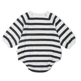 Organic Bubble Romper | Slate Stripes Jumpsuits & Rompers Makemake Organics 