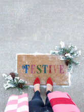 Shiraleah "Festive" Holiday Doormat, Natural by Shiraleah Shiraleah 