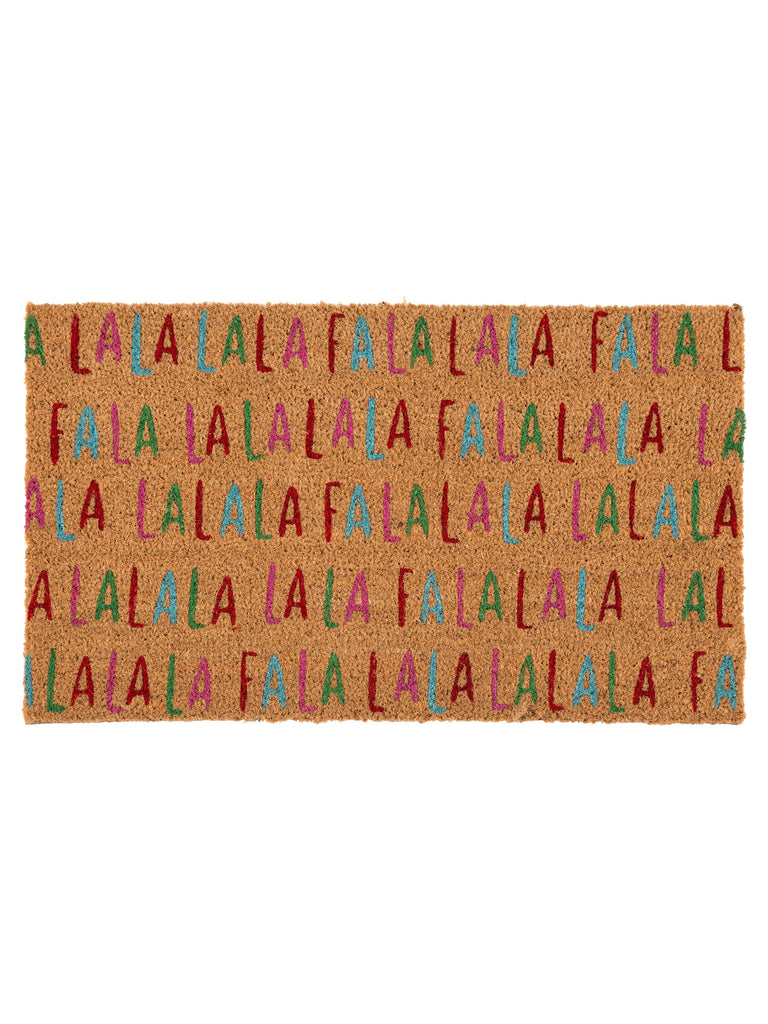 Shiraleah "Fa La La" Doormat | Multi Door Mats Shiraleah 