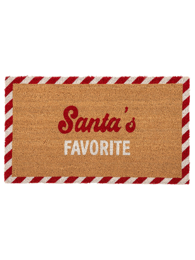 Shiraleah "Santa's Favorite" Doormat | Multi Door Mats Shiraleah 