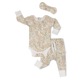 Organic Ruffle Onesie & Pants Set | Gardenia Sets Makemake Organics 