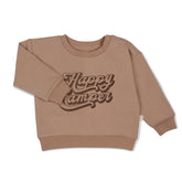 Organic Fleece Sweatshirt - Happy Camper Sweatshirt Makemake Organics 