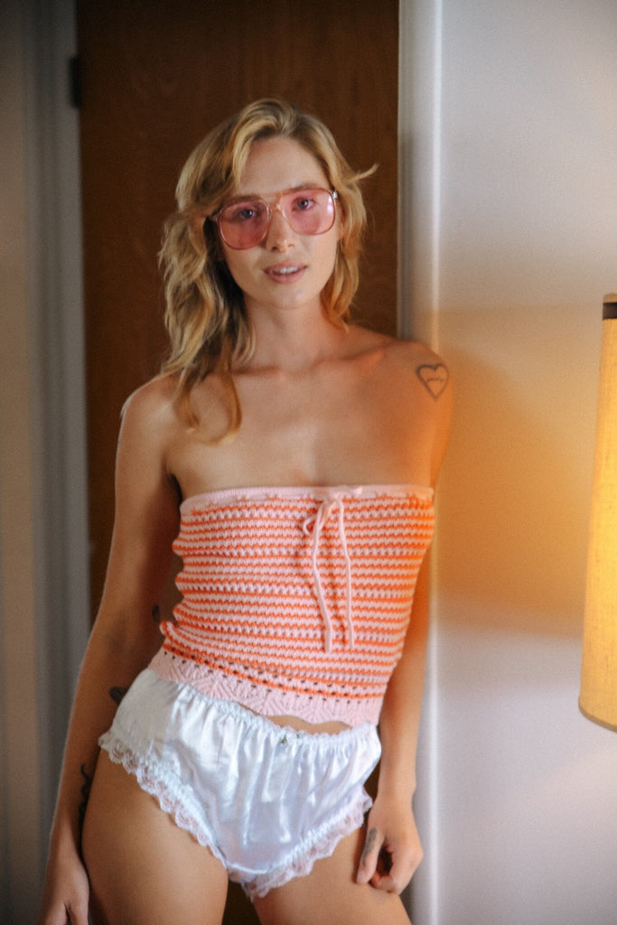 Summer Of Love Crochet Tube Top | Pink Tube Tops Stoned Immaculate 