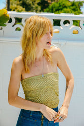 Night Moves Crochet Top | Gold Tube Tops Stoned Immaculate 