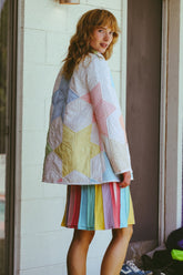 Rainbow Bright Quilted Coat Outerwear Stoned Immaculate 