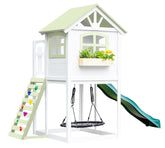 Londyn Swing Set Custom Color Playhouses 2MamaBees Garden Green 