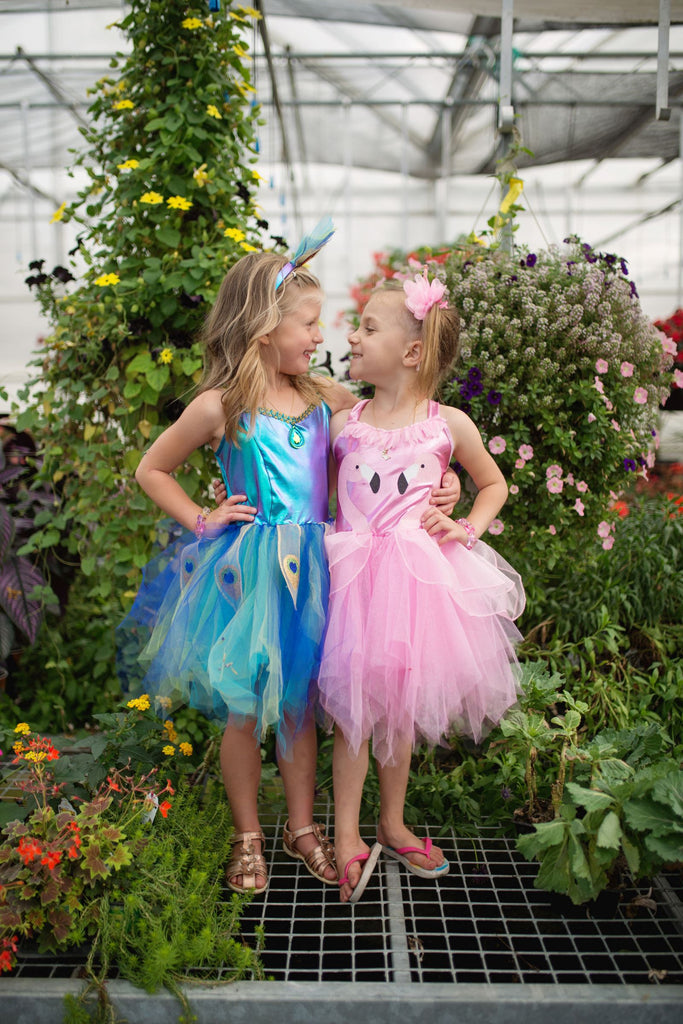 Pretty Peacock Dress & Headband Costumes Great Pretenders USA 