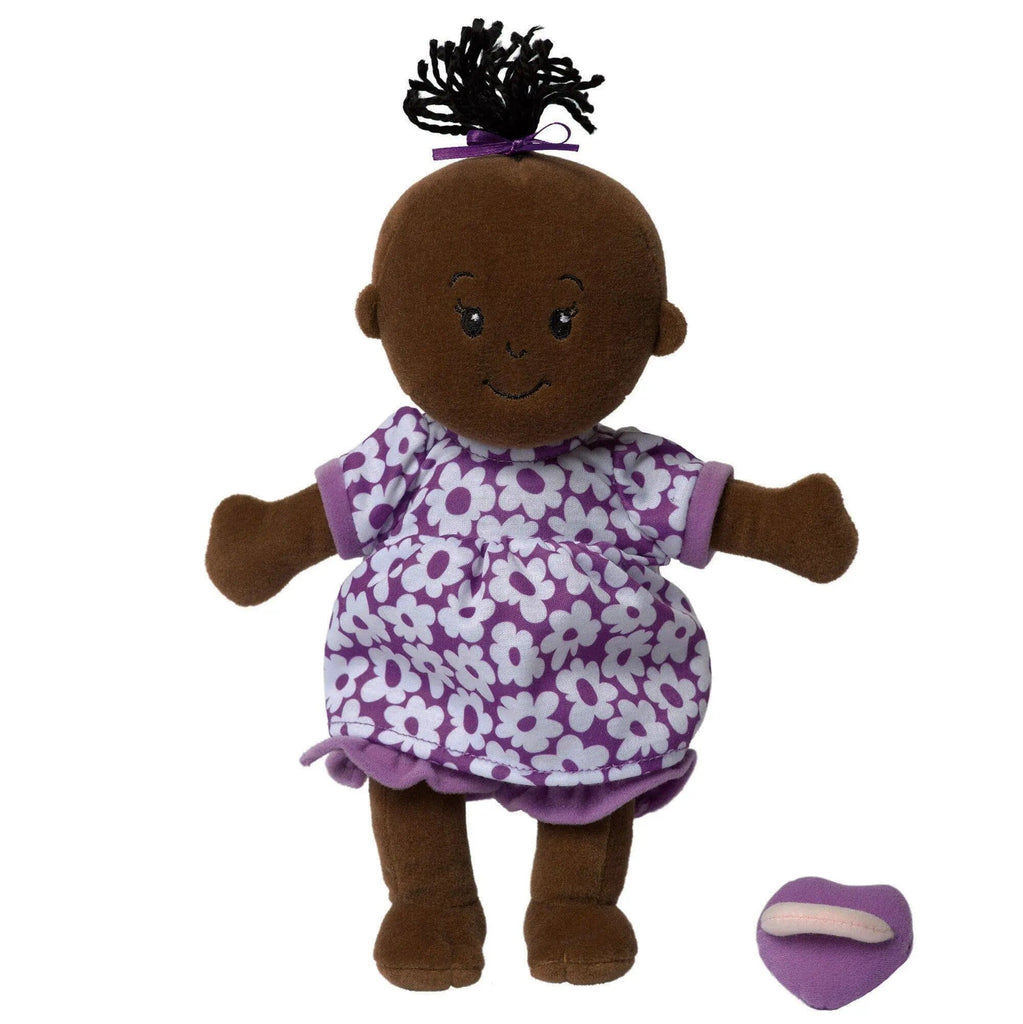 Wee Baby Stella Doll Brown with Black Hair Soft Dolls Manhattan Toy 