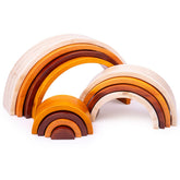 Natural Wooden Stacking Rainbow - Large Bigjigs Toys US 