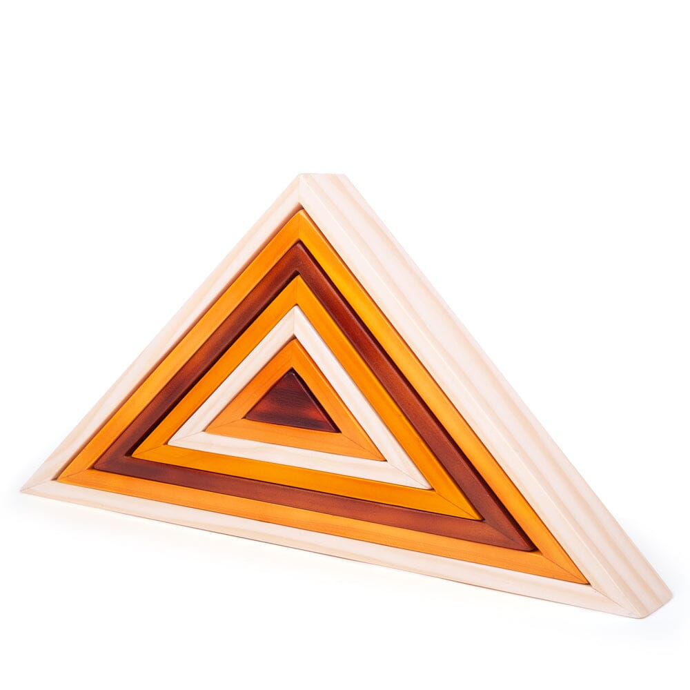 Natural Wooden Stacking Triangles Bigjigs Toys US 