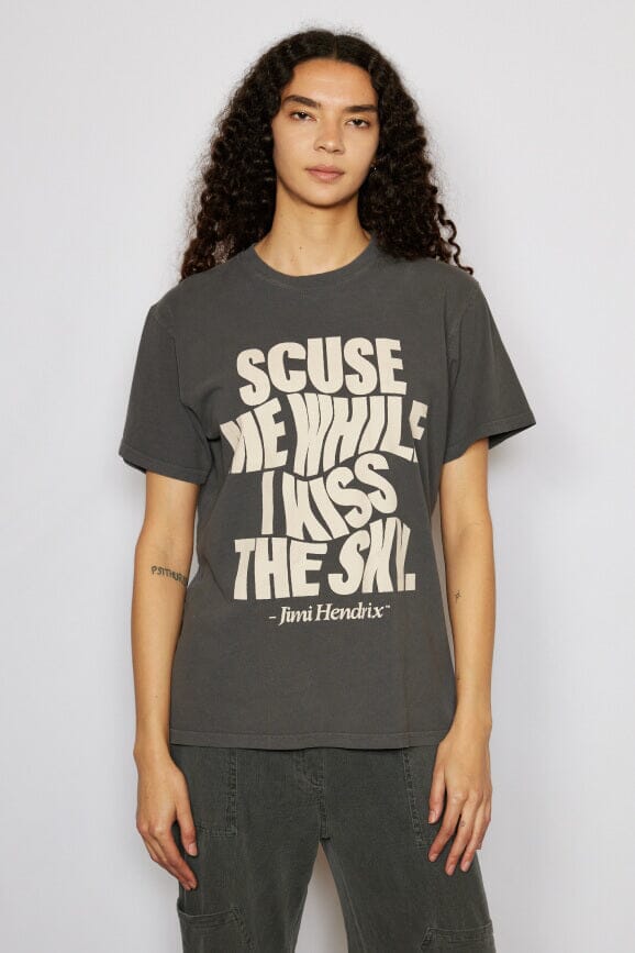 Jimi Hendrix Scuse Me While I Kiss the Sky Tee T-Shirt People of Leisure 