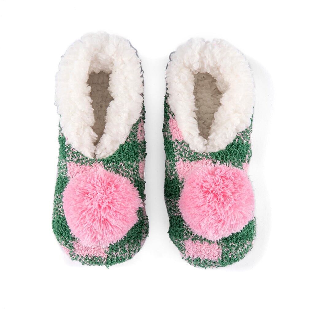 Shiraleah Chlo Plaid Knit Holiday Slippers, Green by Shiraleah Shiraleah 