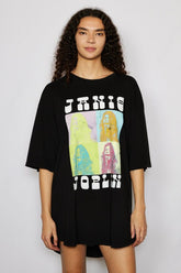 Janis Joplin Pop Art Tee Dress Dresses People of Leisure One Size 