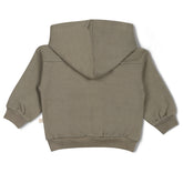 Organic Fleece Henley Hoodie - Olive Fleece Hoodie Makemake Organics 