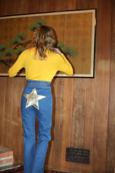 SuperStar Bells | Vintage Gold Jeans Stoned Immaculate 